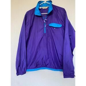 L.L. Bean Vintage Windbreaker Purple And Teal Jacket Men’s Size M Made In USA
